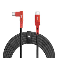 LOGiiX - Piston Connect XL 90 USB-C vers USB-C 100W - Rouge/Noir-Câble tressé USB-A vers USB-C de 3 M (*9,84 pieds) pour charger et synchroniser les appareils USB-C