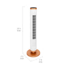 Seville Classics - Ventilateur tour oscillant UltraSlimLine avec éclairage – blanc-Moteur CC écoénergétique réduisant les coûts énergétiques