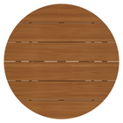Modway - Lane Rond de 39 pouces Terrasse extérieure Bois de teck Table à manger - Naturel-Assemblée requise