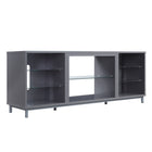 Manhattan Comfort - Meuble TV moderne Brighton 60 po - Gris-6 pieds en métal avec une garde au sol de 3,15 pouces