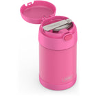 Thermos - Pot alimentaire avec cuillère Thermos FUNtainer - 470 ml - Rose fluo-Couvercle à bouton-poussoir