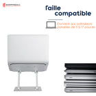 ShoppingAll - Support réglable pour ordinateur portable - Argent-La conception creuse sur le panneau en aluminium améliore la circulation de l'air et la dissipation rapide de la chaleur