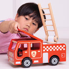 Bigjigs Toys - Camion de pompiers de la ville-6