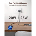 UGREEN - Nexode Chargeur Rapide 45W - 2x USB-C-Dimensions: 1.57 po L x 1.57 po W  x 1.93 po H.