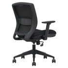 Nightingale - VXO Chaise de travail à dossier moyen - Noir-Coussin de soutien lombaire réglable en hauteur