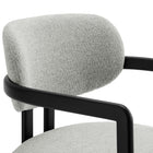 Modway - Elio Tonneau Tissu et métal Chaise à manger - Gris colombe noire-10