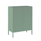 Manhattan Comfort - Ensemble de 2 armoires de rangement et d’appoint modernes Naomi - Vert-Assemblage à domicile requis Tout le matériel inclus