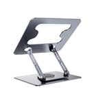 ShoppingAll - Support D’Ordinateur Portable Avec Base Rotative À 360° Pour Ordinateurs Et Tablettes Jusqu’à 17,3 Pouces – SA-LS8R-GRAY-Inclinaison et Hauteur Réglables – Inclinaison verticale jusqu’à 180° et rotation complète à 360° pour une posture optimale.