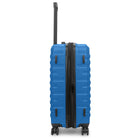 Swiss Mobility - Valsie d'enregistrement rigide 26.25po de la collection QUAD - Bleu-Intérieur doublé avec panneau de séparation, poches pratiques et sangles de serrage pour garder le contenu organisé et en place