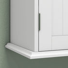 HOMCOM - Armoire à pharmacie avec étagère réglable et 2 portes - blanc-Assemblage requis, accessoires de fixation murale inclus