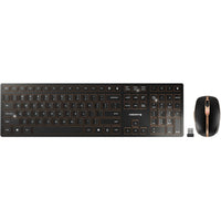 Cherry - Combinaison clavier sans fil DW 9100 Slim - Noir et Bronze-Connexion soit par Bluetooth, soit par sans fil 2,4 GHz