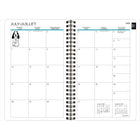 Staples - Agenda scolaire hebdomadaire/mensuel chiens 2025-2026 - 8 1/2 po H x 5 1/2 po l - noir/blanc - bilingue-Hebdomadaire : une semaine sur 2 pages avec en référence les mois passé, présent et futur avec une section de notes dans le bas de la page, mensuel : sur deux pages, mois passé et futur en référence, format bloc. Section de notes sur le côté gauche