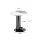 Manhattan Comfort - Table d’appoint Laurel 19,68 po style moderne et glamour - Noir-Caractéristiques Socle Contemporain en Acier Inoxydable