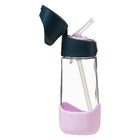 b.box - Bouteille Tritan - 450ml - Rose Indigo-Paille anti-fuites et poignée robuste pour l’école et les sorties
