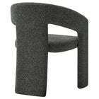Modway - Oslo Tonneau Tissu tapis Chaise d’accent pour salle à manger - Anthracite-8