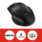 Staples - Souris USB optique incurvée ergonomique sans fil Tech - Noir-Conçue pour s’adapter à la plupart des tailles de mains