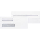 Nebs Business Products - Enveloppes confidentielles Deluxe autocollantes à deux fenêtres - 8-3/4" x 3-3/4" - Blanc - Paquet de 500-La conception DU-O-VUE à 2 fenêtres affiche clairement l'adresse du destinataire et votre adresse de retour préimprimée