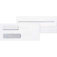 Nebs Business Products - Enveloppes confidentielles Deluxe autocollantes à deux fenêtres - 8-3/4" x 3-3/4" - Blanc - Paquet de 500-La conception DU-O-VUE à 2 fenêtres affiche clairement l'adresse du destinataire et votre adresse de retour préimprimée