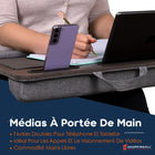 ShoppingAll - Bureau Portatif Avec Coussin – Convient Aux Ordinateurs Portables Jusqu’à 17 Pouces – Gris-Tapis De Souris Intégré – Comprend un tapis de souris intégré à surface lisse pour travailler efficacement et confortablement, peu importe l’endroit.
