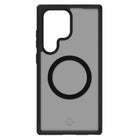 ITSKINS - Coque Givrée Hybrid_R Compatible avec Accessoires Magnétiques pour Samsung Galaxy S24 Ultra - Noir-Finition mate givrée