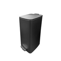 Modern Homes - Poubelle carrée 30 L - noir mat-Format carré 30 L optimisant l’espace