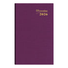 Brownline - 2026 Agenda hebdomadaire de poche Traditional - 4-3/4 po x 3 po - Couleurs assorties - Anglais-Reliure par collage avec couverture rigide d'aspect lézard