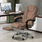 Vinsetto - Chaise de jeu de bureau inclinable avec massage et chauffage - brun-Massage avec télécommande filaire et poche latérale de rangement