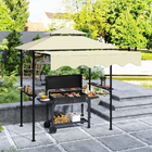 Outsunny - Gazebo de barbecue à double étage 8 pi x 7,6 pi - beige ...