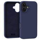 Blu Element - Coque Silicone avec MagSafe pour iPhone 16 Plus - Marine-Bords surélevés pour protéger la caméra et l'écran