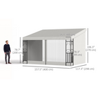 Outsunny - Pergola gazebo mural 10 pi l x 13 pi L avec rideaux et moustiquaires - beige-Équipé de trous de drainage pratiques