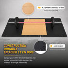 MotionGrey - Plateforme d’haltérophilie olympique  avec surface antidérapante - Noir-Plateforme conçue pour délimiter et protéger un espace de levage dans une salle d’entraînement à domicile