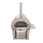 Kucht - Four à pizza extérieur au bois Venice - Acier inoxydable-Tablettes pliables des deux côtés