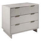 Manhattan Comfort Granville Modern Dresser and Nightstand Set - Light Grey-Open Contemporary Mop Base Side Legs. Adding Seamless Fashion Design and Durability.