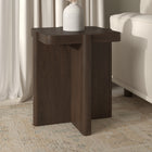 Hudson&Canal - Table d'appoint carrée Laguna de 51 cm de large, chêne brun-Caractéristiques assemblage facile