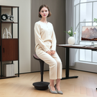 Vinsetto - Tabouret oscillant pivotant sans dossier - brun-Couleur : Marron