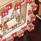 HOMCOM - Calendrier de l'Avent de Noël avec 24 tiroirs et lumières LED-Pré-assemblés pour plus de commodité, ce qui permet de gagner du temps lors de l'installation 