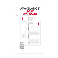 AT-A-GLANCE – Recharge de calendrier de bureau quotidien 2027 2 pages par jour – 6 po H x 3 1/2 po l – bilingue-Format des pages : 6 po H x 3 1/2 po l