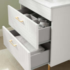 Modway - Daybreak 24" Vanette de salle de bain - Blanc blanc-Évier en céramique avec comptoir intégré