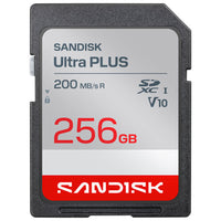SanDisk - Carte SDXC UHS-I Ultra Plus 256 Go-Une capacité de stockage allant jusqu'à 256 Go vous permet de filmer des heures de vidéo Full HD et de prendre une multitude de photos sans avoir à changer de carte