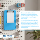 Davis Group - Planchettes à pince transparentes, format lettre, 9 po l x 12 po H – Bleues - 6 par paquet-Les planchettes sont munies d’une pince en métal solide
