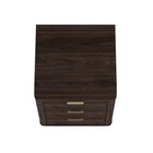 Manhattan Comfort - Table de nuit moderne Evelyn 20" à 3 tiroirs - Marron-20 po L x 20 po l x 24 po H