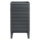 Modway - Render 18" Armoire de toilette de salle de bain (lavabo non inclus) - Gris-Style moderne du milieu du siècle