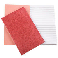 JAM Paper - Kraft Pocket Journal Petit carnet - 3 1/2 po x 5 1/2 po - Paillettes rouges - 64 feuilles lignées, paquet de 2-Couleur : rouge . La couverture pailletée ajoutera de l'éclat à vos notes