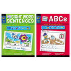 Creative Teaching Press – Couper et coller des lettres et des mots à vue, ensemble de 2 livres-Développez des compétences d'alphabétisation précoces et maîtrisez plus de 100 mots fréquents grâce aux activités pratiques de cet ensemble de 2 livres de lettres à découper et à coller et de mots fréquents.