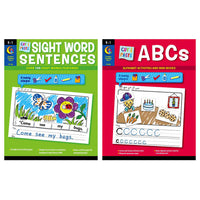 Creative Teaching Press – Couper et coller des lettres et des mots à vue, ensemble de 2 livres-Développez des compétences d'alphabétisation précoces et maîtrisez plus de 100 mots fréquents grâce aux activités pratiques de cet ensemble de 2 livres de lettres à découper et à coller et de mots fréquents.