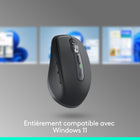 Logitech - MX Anywhere 3S Souris compacte sans fil - Noir-En Plastique Recyclé : Les parties en plastique de la souris MX Anywhere 3S contiennent du plastique recyclé post-consommation certifié - 78 % pour Graphite, 61 % pour Gris Pâle et Rose. À l'exception de l'emballage et des plastiques du récepteur et de l'ensemble de câblage imprimé (PWA)