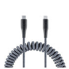 LOGiiX - Piston Connect Coil USB-C vers Lightning - Gris-Câble spiralé extensible de 1,8 m (~ 5,9 pieds) pour charger des appareils USB Type-C