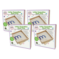 Bac à sable pour la formation des lettres Primary Concepts, 8" x 8", paquet de 4 -À utiliser pour la pratique sensorielle et tactile de l'écriture manuscrite