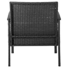 Manhattan Comfort - Ensemble de salon de patio moderne Noli pour 2 personnes avec table d’appoint - noir et gris - ensemble de 3 pièces-Structure en acier enveloppée de rotin en PVC parfaite pour l’extérieur