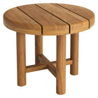 Modway - Eleni Rond de 20 po Terrasse extérieure Bois de teck Table d’appoint - Naturel-Table ronde de 20 pouces